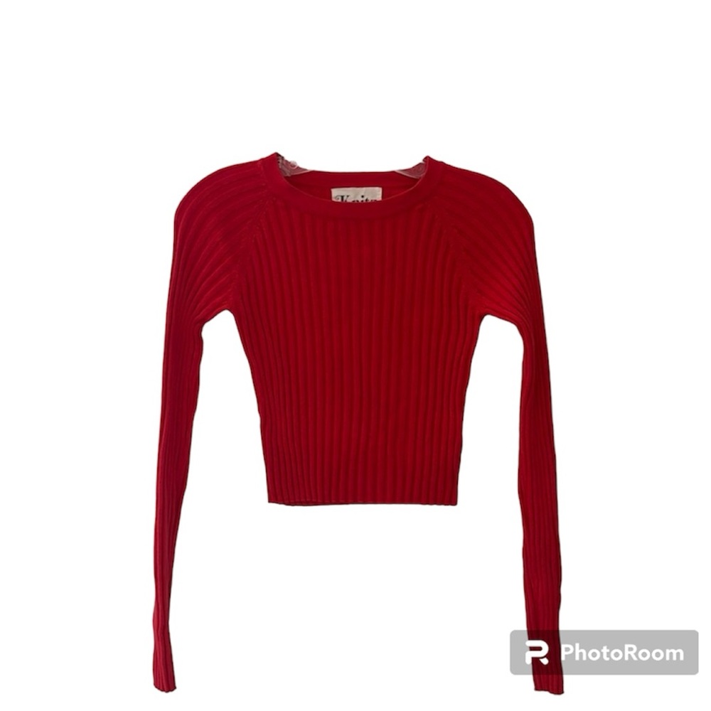 Knits For Love & Lemons Res Ribbed Long Sleeve Sweater Size Small
